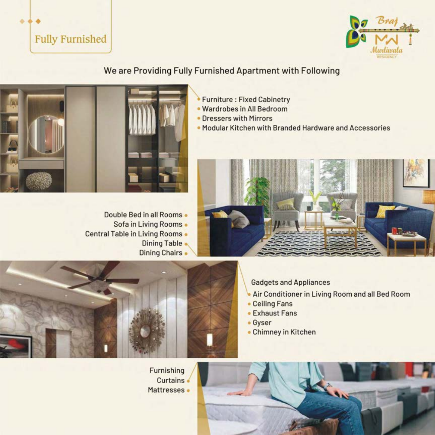 Fully furnished apartment details